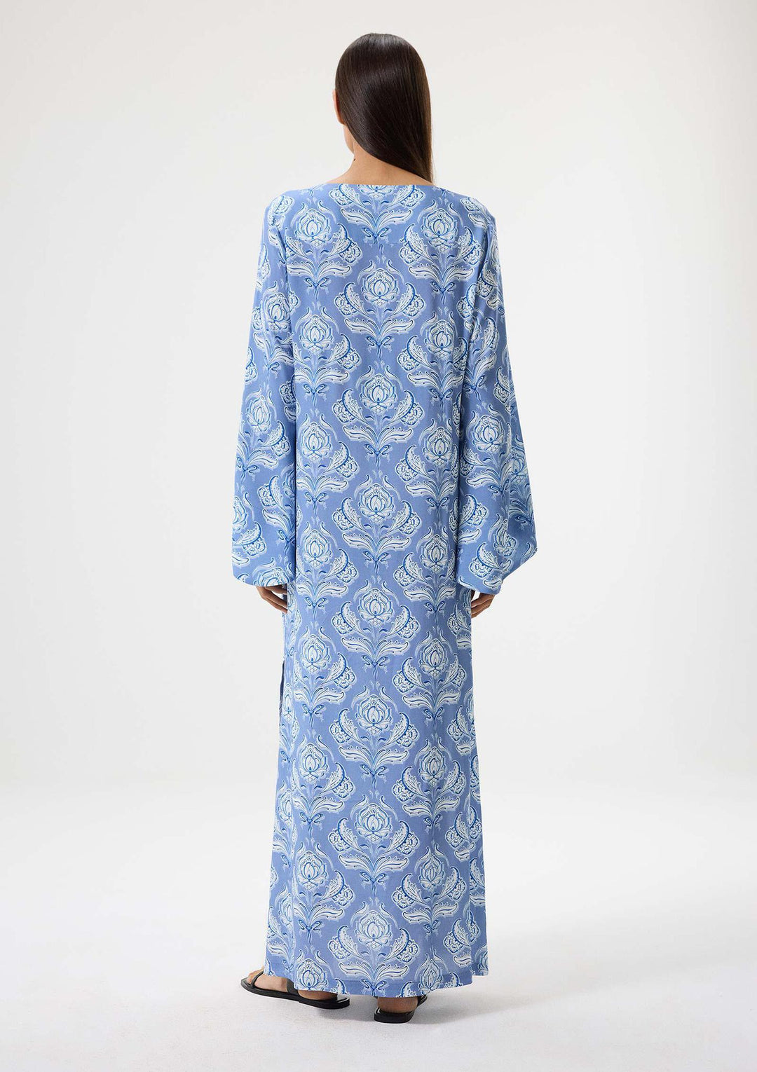 Lotus Uzun Kaftan - Mavi