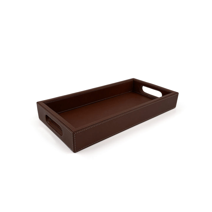 Deri Tepsi - Koyu Kahverengi