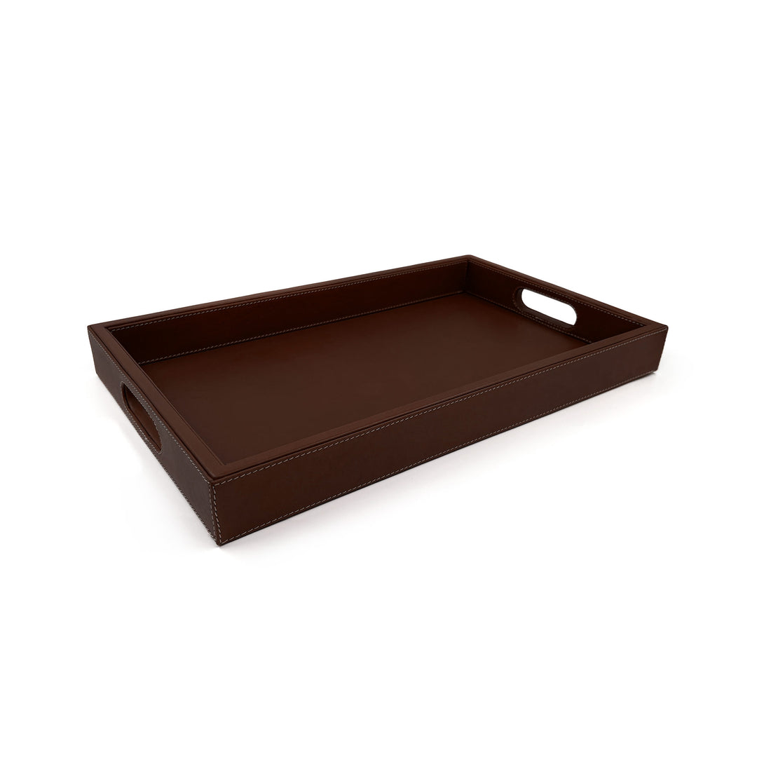 Deri Tepsi - Koyu Kahverengi