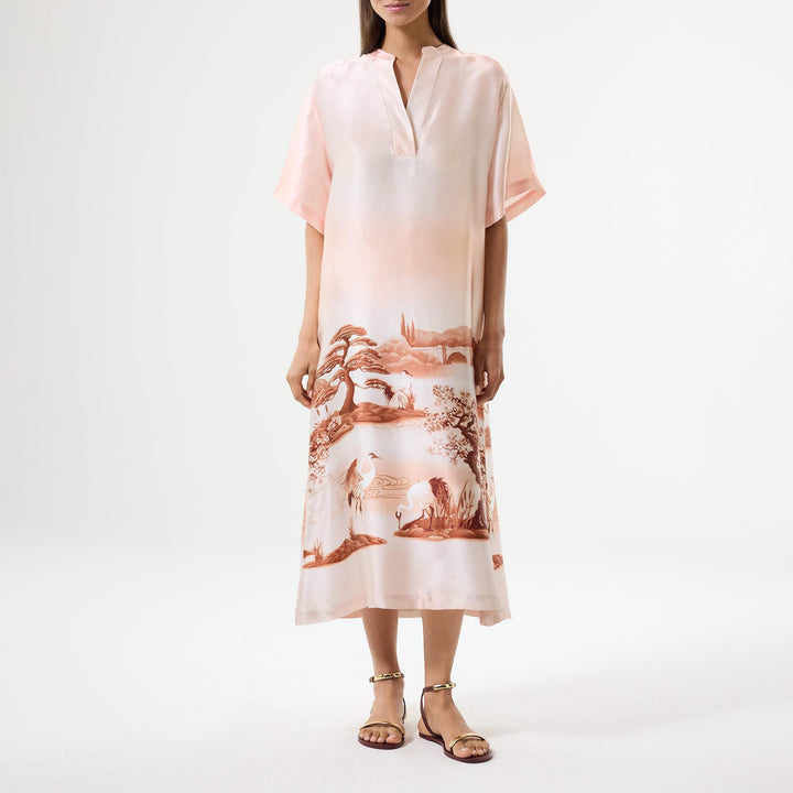 Mirage Uzun Kaftan - Pembe