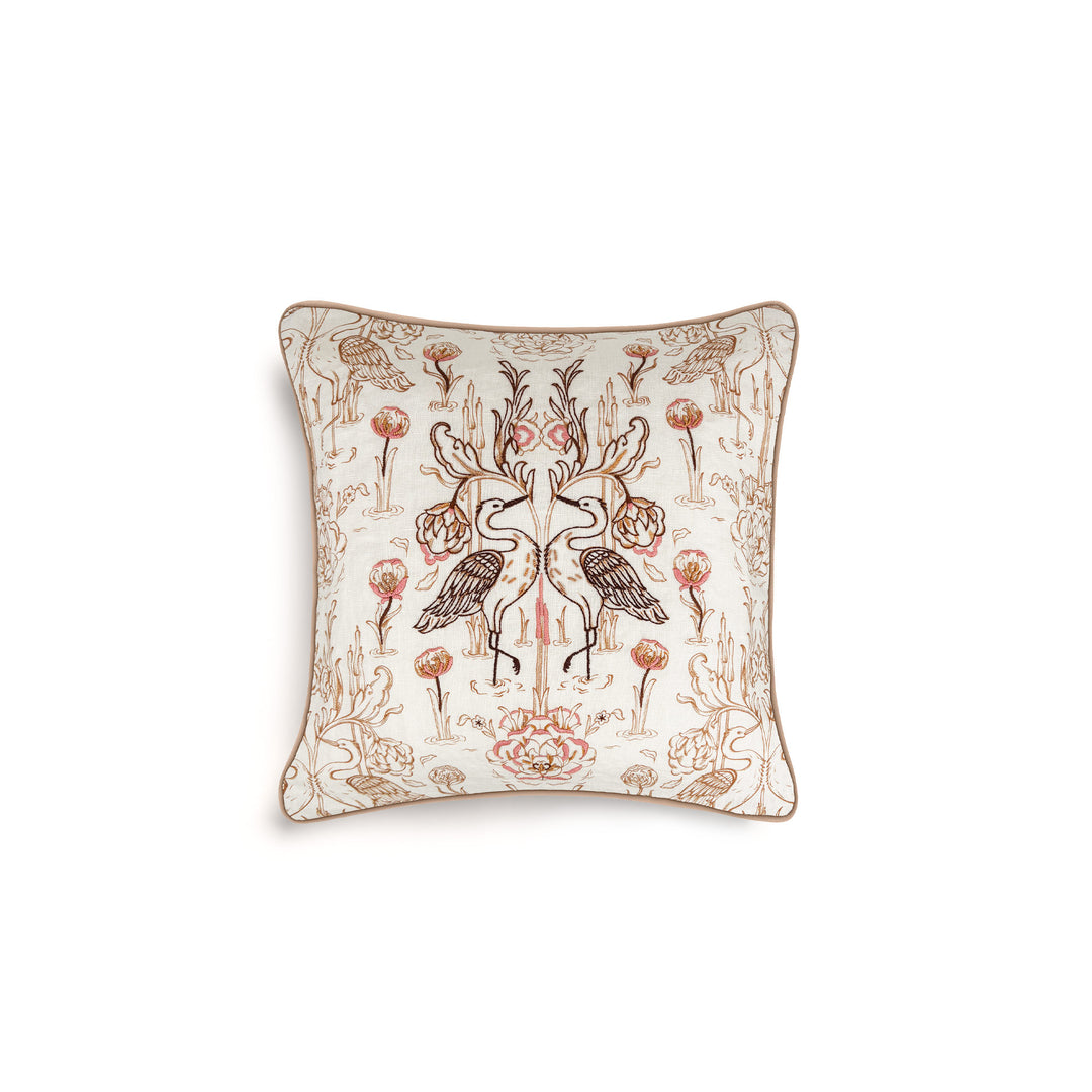Everbound Decorative Cushion with Embroidery - Mustard - 50x50 cm