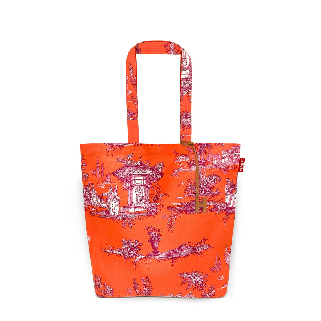 Hasbahçe Shopping Bag - Orange/Fuchsia