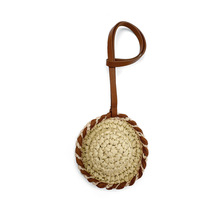 Hat Raffia Charm - Beige