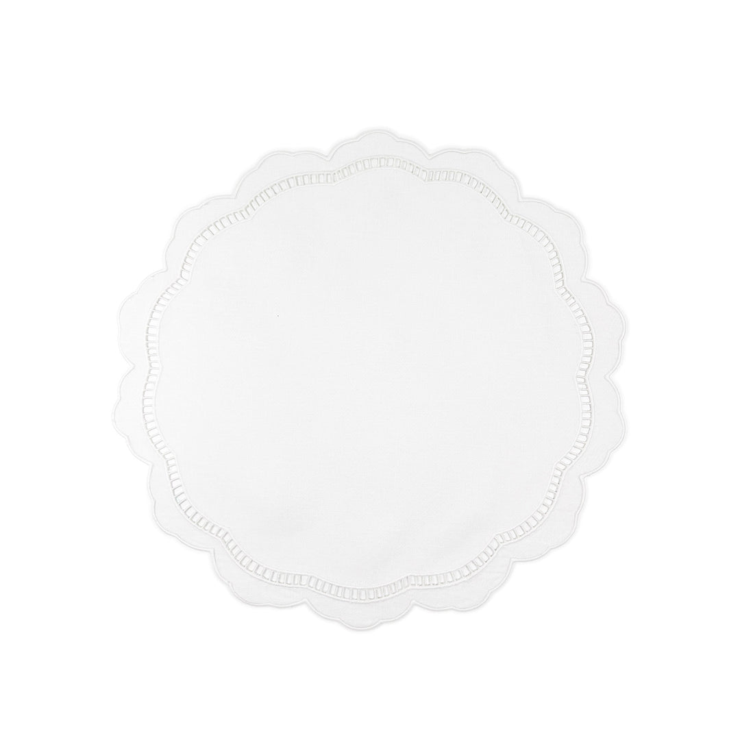 Lotus Antique Hemstitched Round Placemat