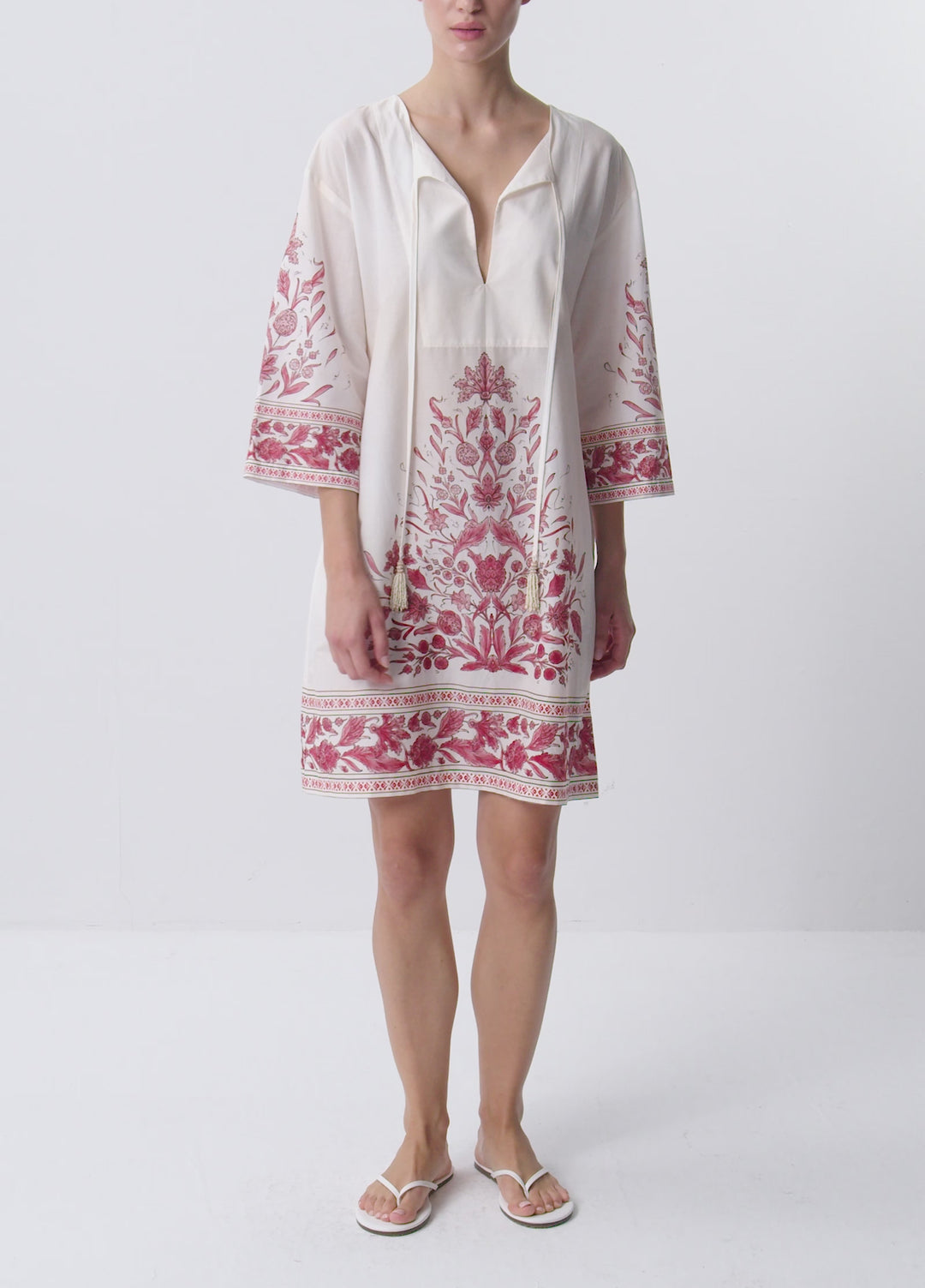 Nergis Short Tunic - Red