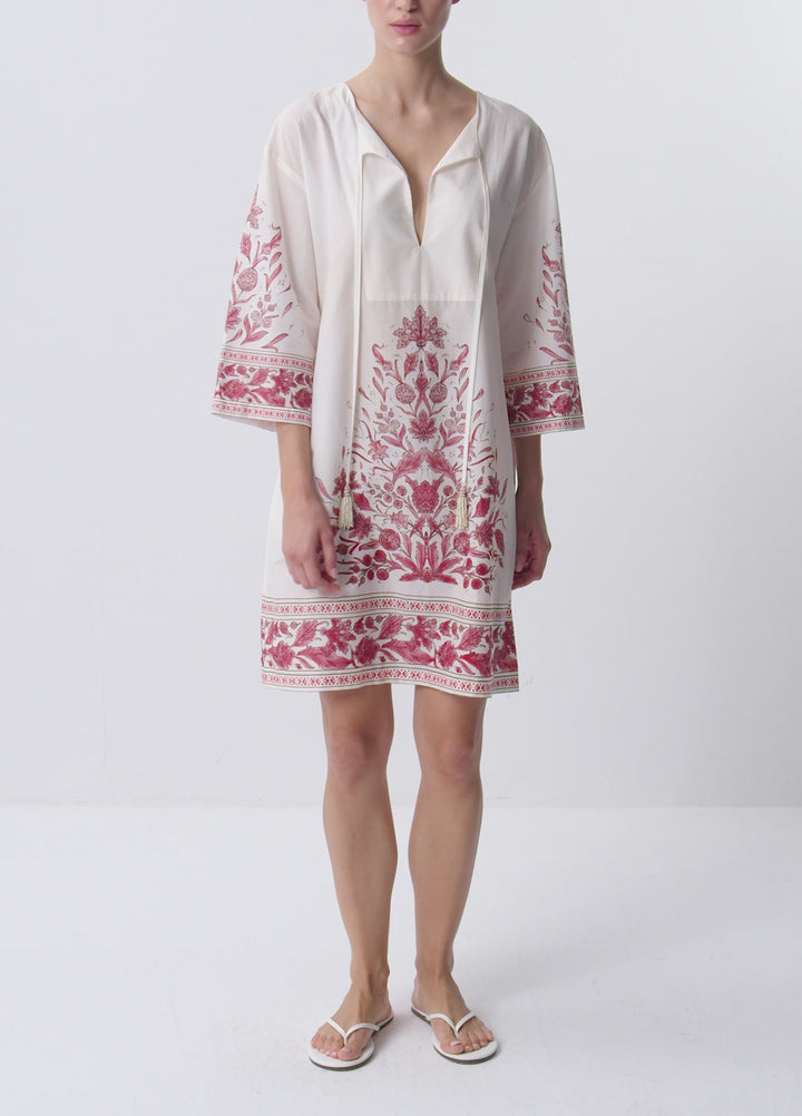 Nergis Short Tunic - Red