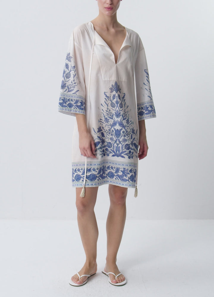 Nergis Short Tunic - Dark Blue