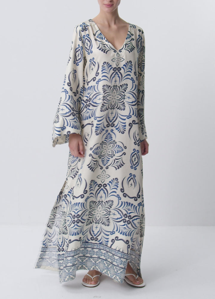Bergamot Long Kaftan - Dark Blue