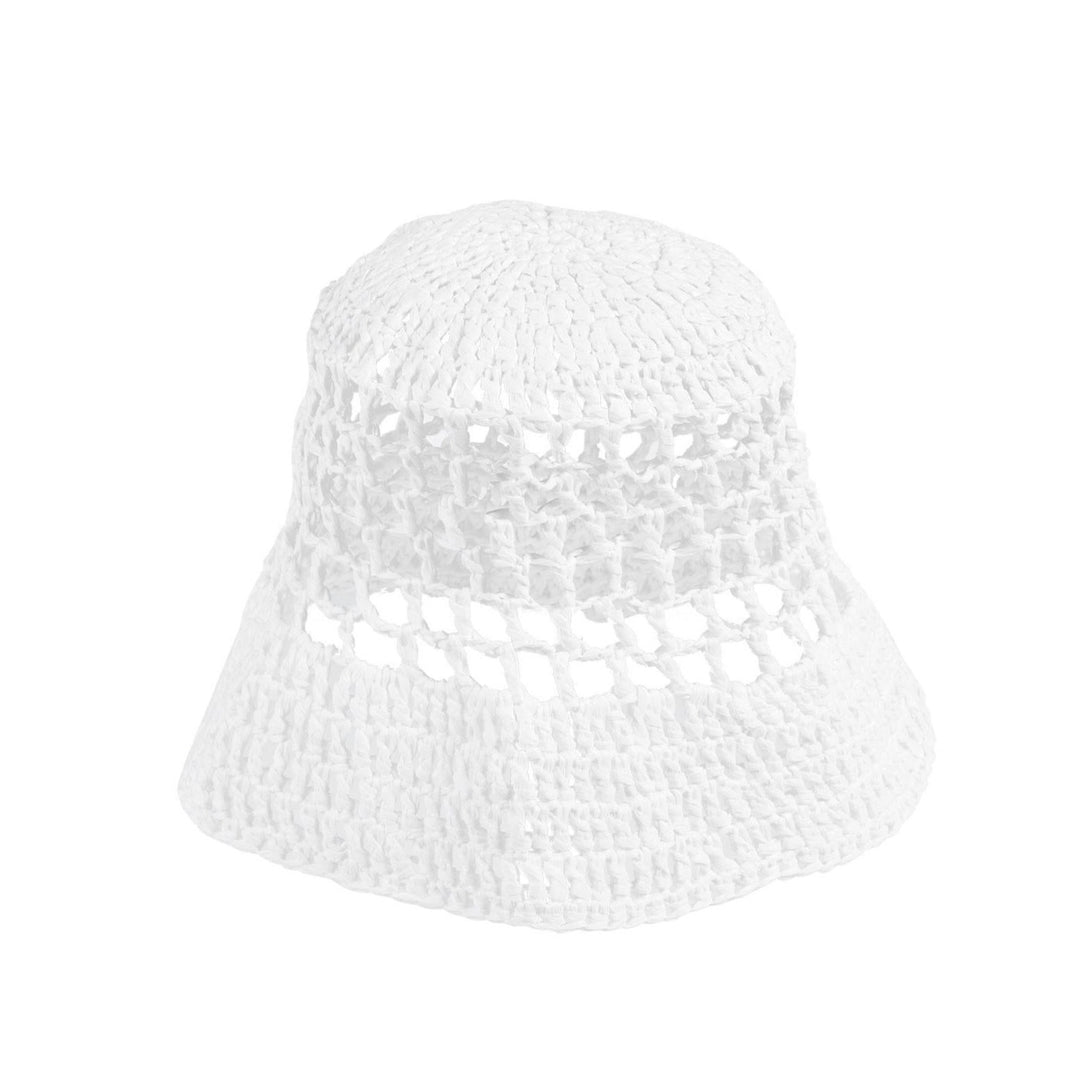Rafya Bucket Şapka - Beyaz