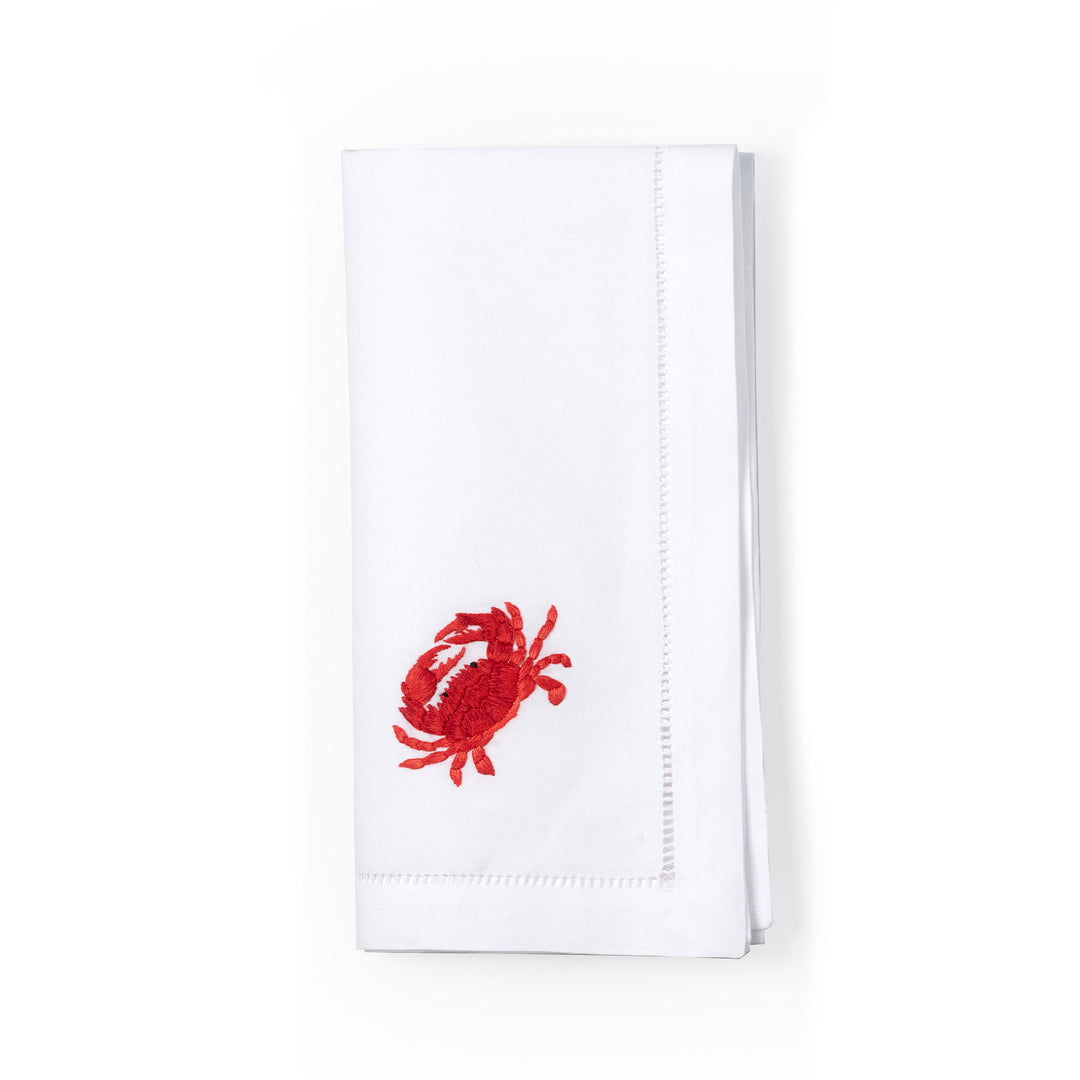 Crab Embroidered Napkin