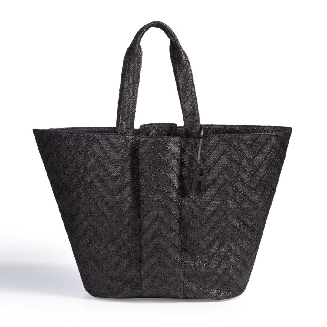 Urla Beach Bag Raffia Black